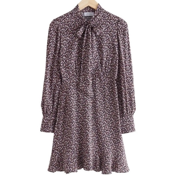 & Other Stories Dresses & Skirts - & Other Stories Floral Ruffle Bow Tie Dress